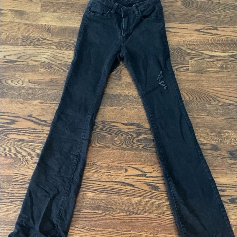Black flare jeans